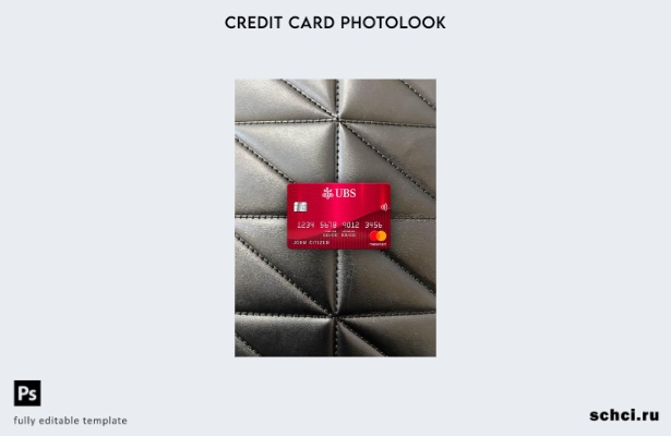 цифровая загрузка Швейцария UBS Bank Mastercard фотоизображение переднего шаблон